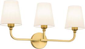 Kvhiiw 711181517101 Bathroom Vanity Light Brushed Gold Fixtures 3-light Lighting Fi
