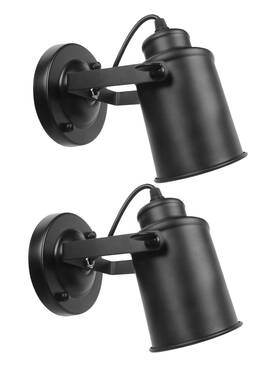Kylynly 380036041636 Industrial Ceiling Spotlight 2 Packs Matt Black Vintage Wall Mount Lights R