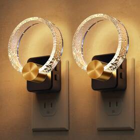A-gy23802qpus-2 L Lohas Led Night Lights Plug Into Wall 2 Pack In With Lig