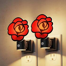 A-gy26702gtus-2 L Lohas Led Night Lights Plug Into Wall Gothic Rose Light With S