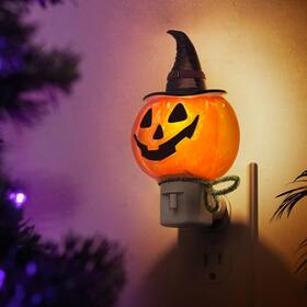 Nl02302us L Lohas Led Pumpkin Night Light Halloween Lights Indoor Plug In Nightlight Wit