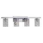 L813 The Lighting Store 4 Light Crystal Beads Round Shades Chrome Bathroom Vanity Wall Sconce Fixture 610373781675