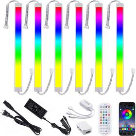 Laboreducer 313021243265 Rgb Under Cabinet Lights 6 Pack Plug In Or Hardwired Linkable
