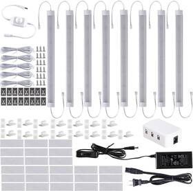Lr-24v8bar-dw Laboreducer Under Cabinet Lighting Wired Plug In Or Hardwired Cold White 6000k 8