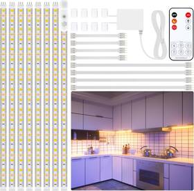 Lafulit 744759706867 Under Cabinet Lighting Kit - 8 Pcs 2700k Warm White Flexible Led Strip