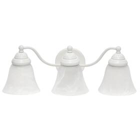 Lhv-1003 Lalia Home Essentix Traditional Three Light Curved Metal And Alabaster White Glass Shade Va