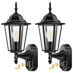 Lamomo-ms2p Lamomo 2 Pack Motion Sensor Outdoor Lights Upgrade Dusk To Dawn Exterior Lig