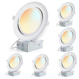 5cct Lampsero 897092721748 6 Inch Led Recessed Lighting With Junction Box Gimbal Downlights Select