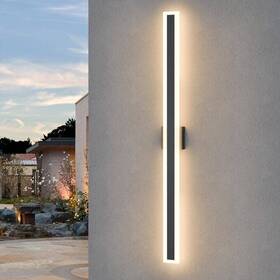 06ftl0150ebw Lamqee 47.2 Inch 1-light Black Modern Linear Integrated Led Indoor/outdoor Wall Sconce
