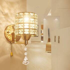 Lamqee 749197697753 Crystal Wall Sconce Modern Led Lighting Fixture E27 Decorative Moun