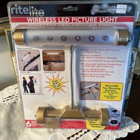 Lpl600g Lancer & Loader Led Picture Light Battery Operated Rite Lite Wireless 6 Gold New