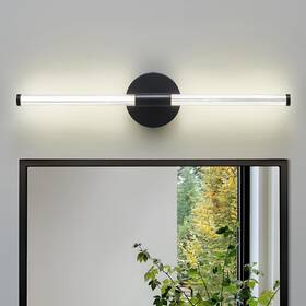 500-200-1041 Lanhall Led Vanity Light Fixture Black Acrylic Wall Sconce Dimmable
