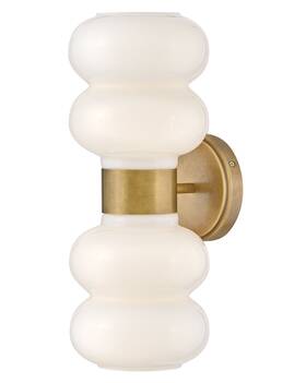 84250lcb Lark 84250 Nadia 2 Light 17 Inch Tall Wall Sconce - Brass