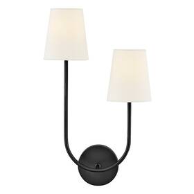 84262bk Lark Cora 2 Light Sconce Black -