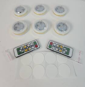 Leastyle 192278145764 Wireless Led Puck Lights W Remote Control 6 Pack Under Cabinet Lighting