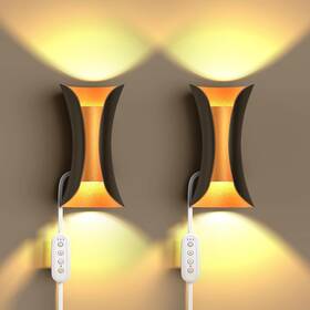 F-lh-nb00705 Led Wall Sconce Light Plug In 2 Pack Decor Sconces Set Of Two Lights W