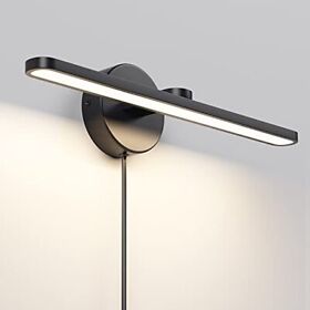 U6010400mbpw Led Vanity Lighting Fixtures 16 Inch Wall Mounted Plug In Light Black