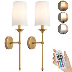 Lee22-fa714-44-dp Leecoora Battery Operated Wall Sconces Set Of 2 Wireless Rechargeable Lighting Wi