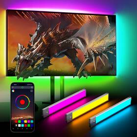 45app-rgb-3 Lepotec 3 Pcs Rgb Led Wall Lights Sconces Lamp With App Remote Control Gaming Li