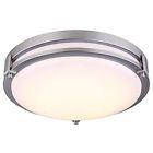 Lfm112a13bn Canarm Gilda Led Flush Mount In Brushed Nickel 062345391441