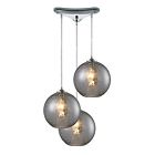 31380 Light Chrome Bulb Pendant Watersphere 3 3smk Polished