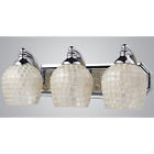 Light Lighting Mosaicglass Vanity Bathroom Polished Elk 3 Chrome Silver