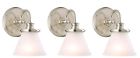 513116 Light Nickel Bay Wall 3 Sconce Set Brushed Hampton 1