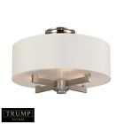 20152 Light Satin 3 Semi Springs Flush Ceiling Bulb Nickel