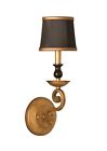 22449 Light Sconce 1 Uttermost Wall Glass Black Gold Leaf 22449 Light Sconce 1 Uttermost Wall Glass Black Gold Leaf