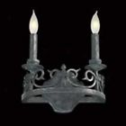 5110-2-8 Light Silver 2 Wall Sconce Spanish Lorenco Lighting Cristal Candelabra