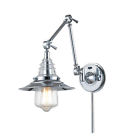 66806-1 Light Swingarm 1 Insulator Lighting Glass Sconce Chrome - Elk 66806-1 Light Swingarm 1 Insulator Lighting Glass Sconce Chrome - Elk