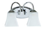 14213ch2 Light Two Chrome Glass Polished Lighting Frosted Shades Craftmade Vanity