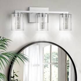 Lightania 744585995596 Modern Bathroom Light Fixtures Over Mirror 3light Brushed Nickel Vanity Lights