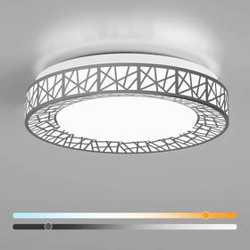 Lxd02-l16-pn Lightania 16 Inch Flush Mount Ceiling Light Modern Brushed Nickel Led Fi