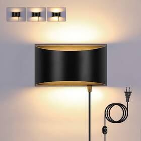 9927948-bj Lightess Wall Lamp Plug In 12w Modern Led Lights Dimmable Indoor Up Down