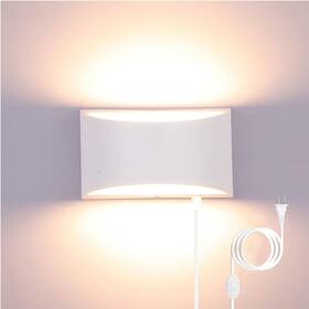 9927950-bj Lightess Plug In Wall Sconces 12w Modern Led Light Dimmable Indoor Up Do