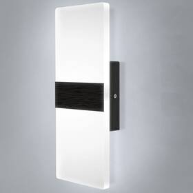 9930075-bj Lightess Modern Wall Sconce Dimmable Lighting 12w Black Indoor Lamp