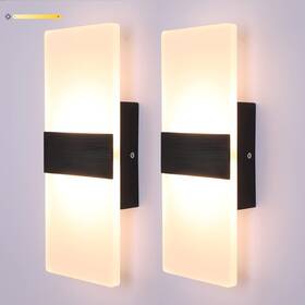 9930076-bj Lightess Modern Wall Sconce 12w Indoor Acrylic 2pcs 2-warm White