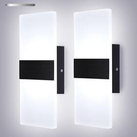 9930077-bj Lightess Modern Wall Sconces 2packs Indoor Led Mounted Lamp Hardwired Wa