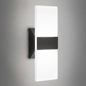 Wl02-l12bk Lightfuze Modern Led Wall Sconce 5cct Dimmable 1 Pack 12 Inch - Matte Black