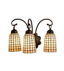 18647 Lighting 18 Meyda " Lt Stained Light 3 Bone Vanity Terra Glass