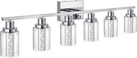 Lighting 4-led450-6w-ch 6-light Led Bathroom Vanity Light 5 Color Dimmable Modern Chrome Lights