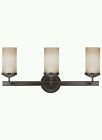 4491403-715 Lighting Glass Wall Light Bronze Gull Three Sea Amber Bath Vanity