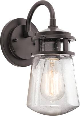 49444az Lighting Lyndon 11.25 Inch Wall Sconce In Architectural Bronze 1-light Indoor Outdoor L
