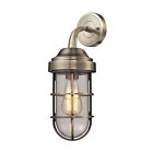 66375 Lighting Brass 1 Antique Wall Elk Sconce Seaport Light