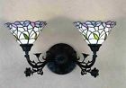 27391 Lighting Stained Wall Sconce 2 Tiffany Glass Bell Daffodil Meyda Lt Style