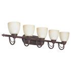 F2495-62 Lighting Vanity Alpine Sunset Rubbed Finish- Bronze Glass