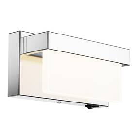 Lightinn 736961766876 Wall Sconce Chrome Light With On/off Switch 8 Inch Led Lamp Acrylic