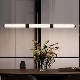 Wp627 Ligjoy Black Chandeliers For Dining Room Dimmable Kitchen Island Lighting Linear P
