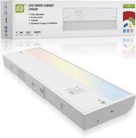 Ucl-9d3cc-wh Ligting Corp -ucl-9d3cc-wh 9 Inch Led Under Cabinet Lighting Plug In Or Hardwired High/low/off Switch 3w Ucl-9d3cc-wh Ligting Corp -ucl-9d3cc-wh 9 Inch Led Under Cabinet Lighting Plug In Or Hardwired High/low/off Switch 3w